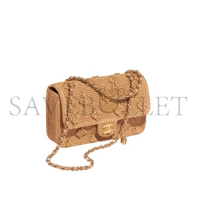 CHANEL MASTER 24P MEDIUM FLAP BAG RAFFIA AS4529 (25*15.5*6cm)